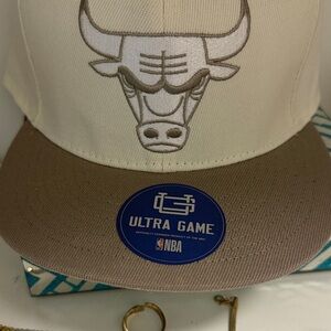 Mitchell & Ness Cream and Brown Hat